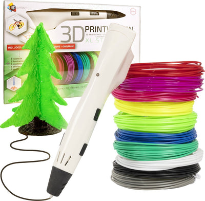 3D&print 3D Pen Startpakket Wit met 50m Filament + 5 Sjablonen