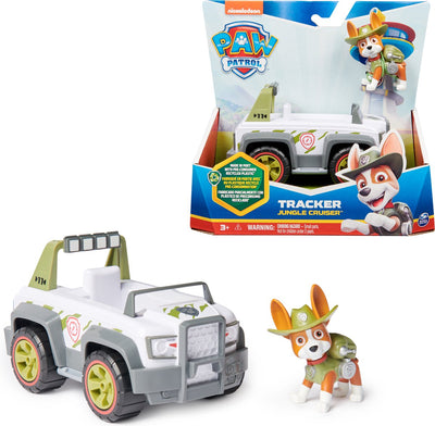PAW Patrol Tracker Voertuig met Verzamelbare Figurine - 15 cm