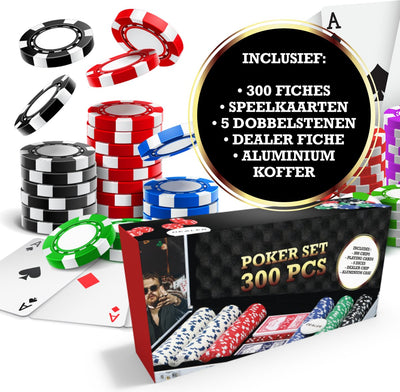 Sans Marque Poker Set in Handige Koffer - 300 Stuks