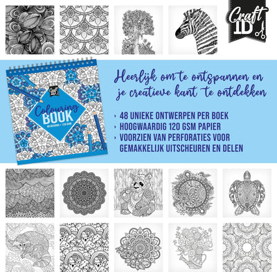 Craft ID Mandala Kleurboek Set voor Volwassenen - 2 Stuks