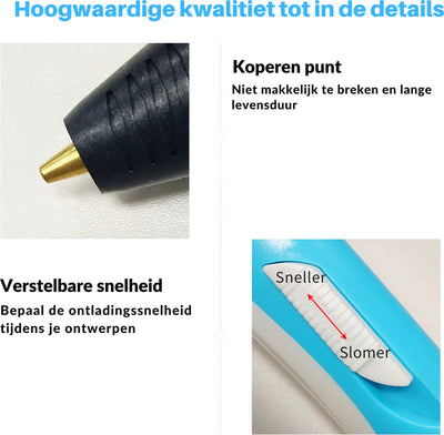 Sans marque Enzoda Stylo 3D Startpakket Roze met Navullingen