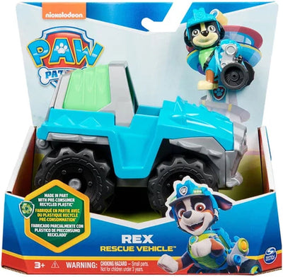 PAW Patrol Rex Voertuig en Speelfiguur - 15 cm