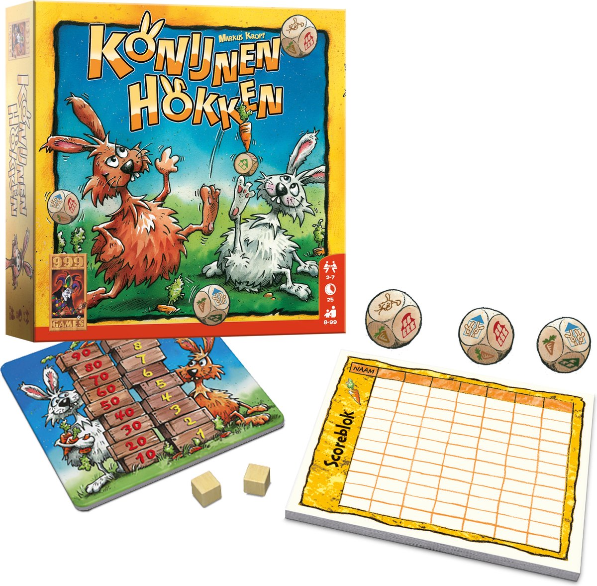 999 Games Lapins Poulaillers Dobbelspel