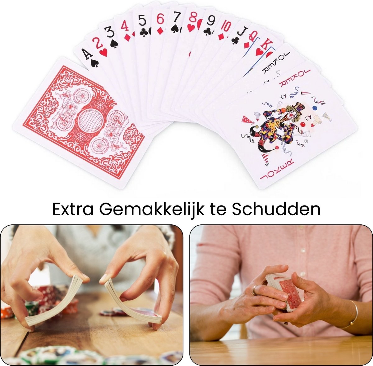 Boncy Hoogwaardige Speelkaarten Set - Rood en Blauw