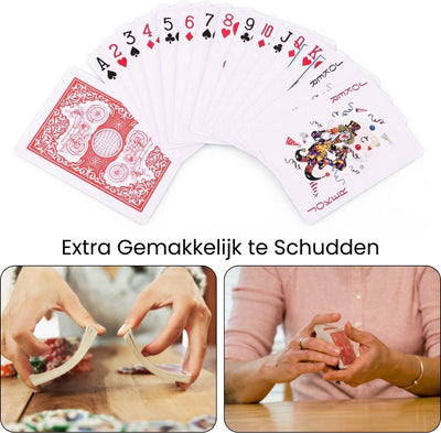 Boncy Hoogwaardige Speelkaarten Set - Rood en Blauw