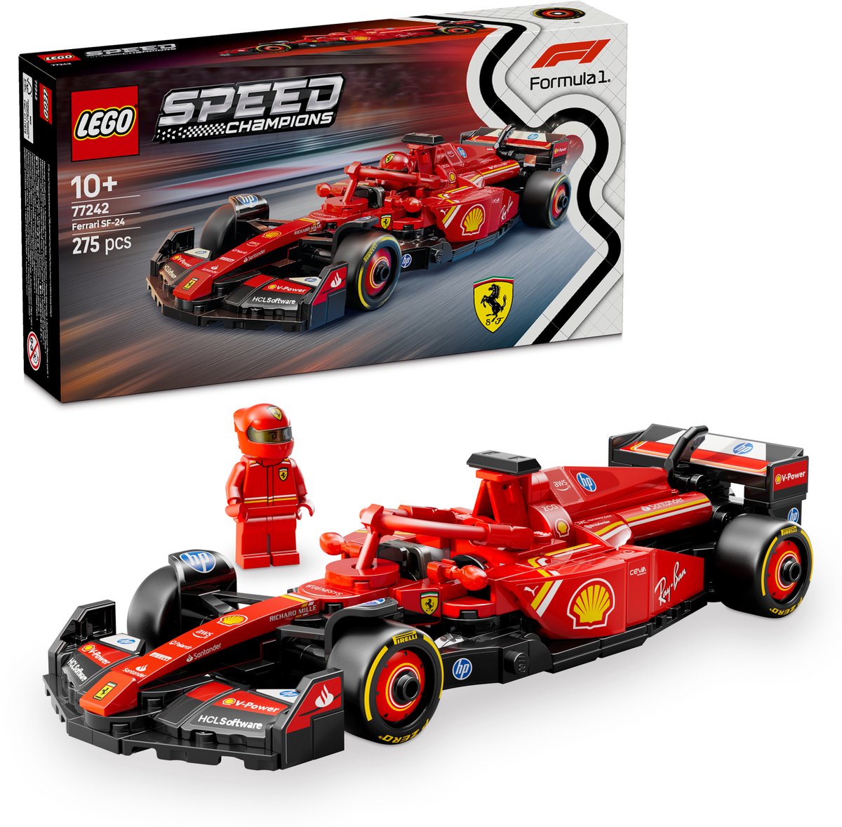 LEGO Speed Champions Ferrari SF-24 F1 Racewagen Set - 77242