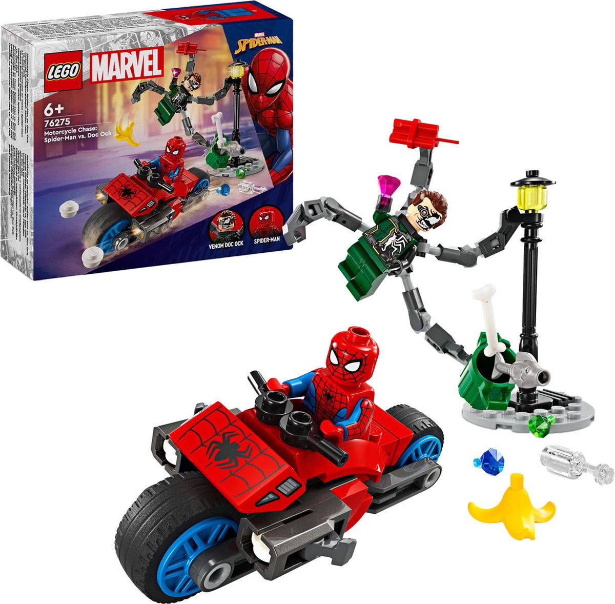 LEGO Marvel Spider-Man Motorachtervolging - 76275