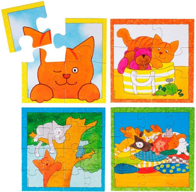 Bambolino K Bizz 52016 Puzzel 4 Stuks - Tekenfilm Thema