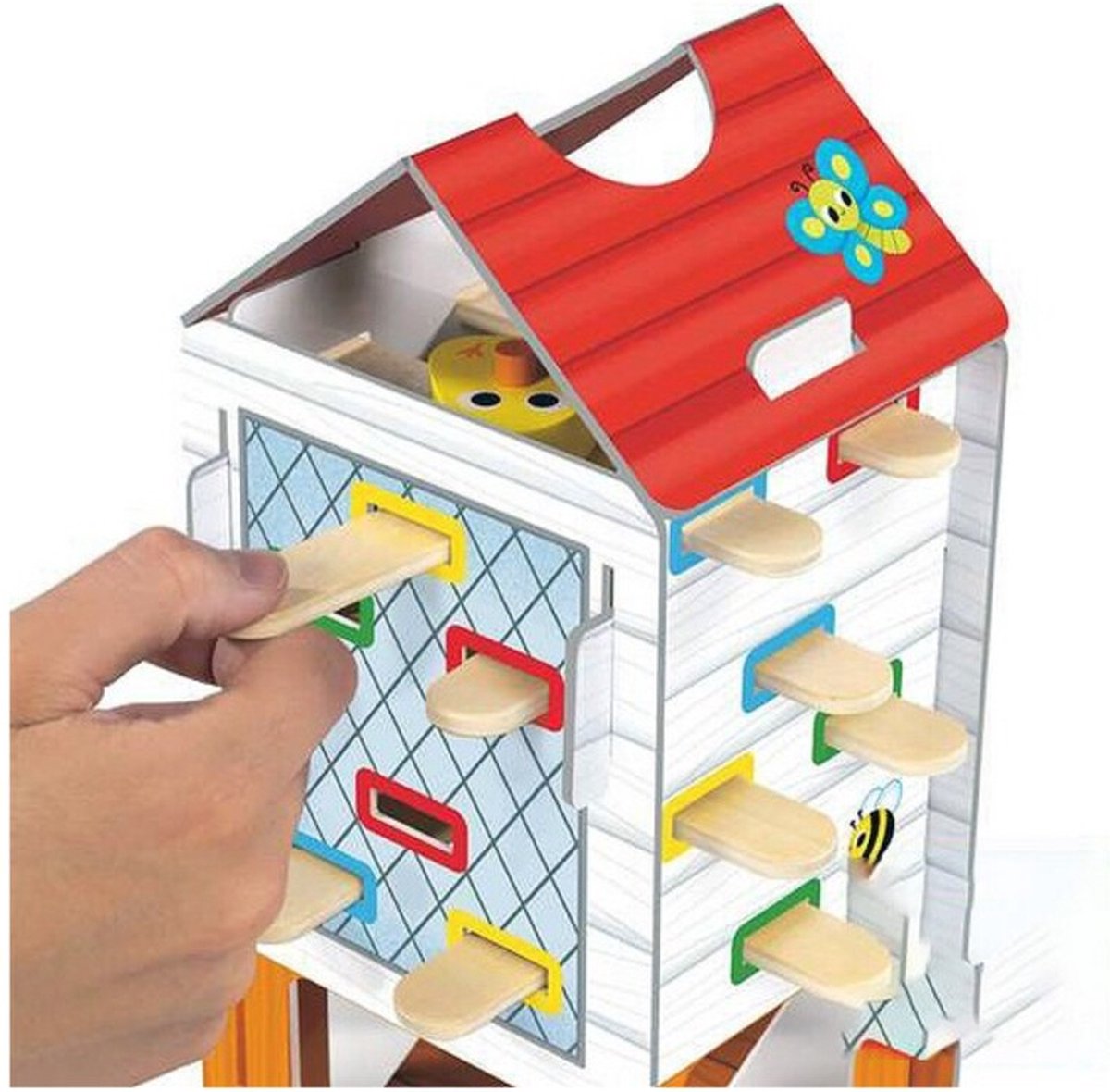 Goula Vrolijke Kip Houten Activiteitenspel