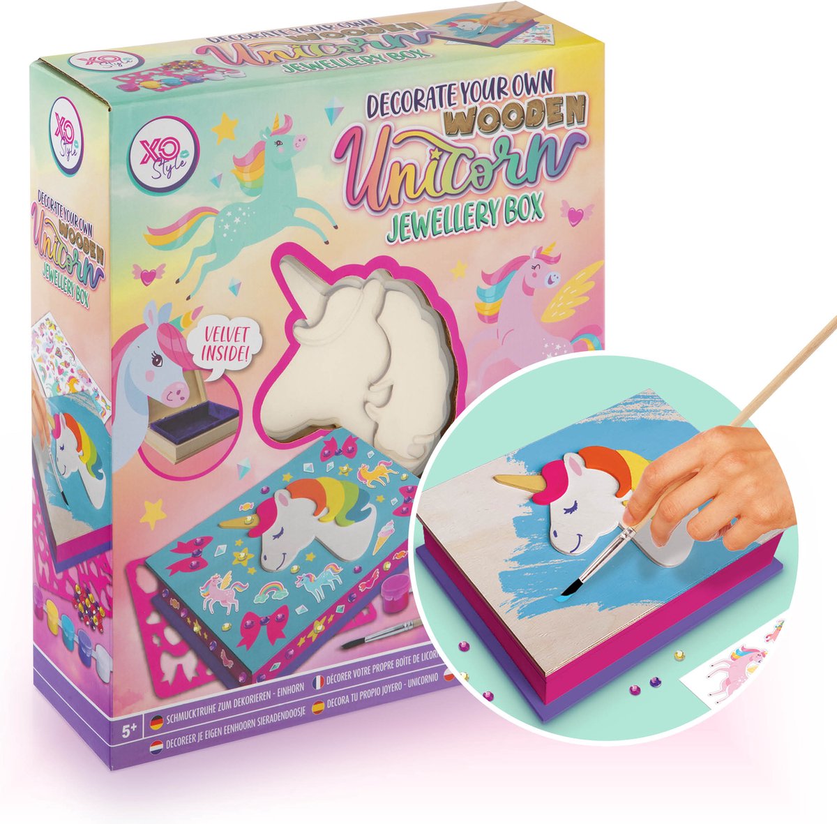 JOYA CREATIVE Unicorn Sieradendoosje DIY - Kindercraft Set