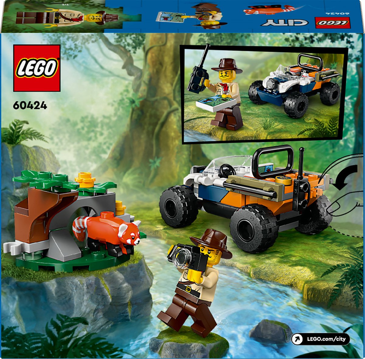 LEGO City Jungle Explorers: Panda Rouge Avontuur - 60424