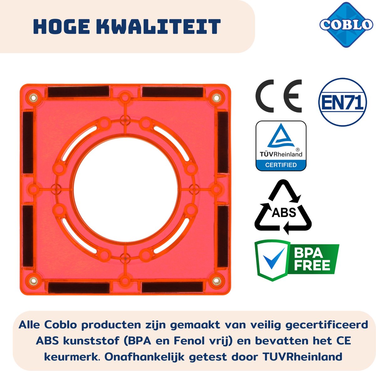 COBLO Marble Track Magnetisch Bouwspeelgoed - 100 stuks