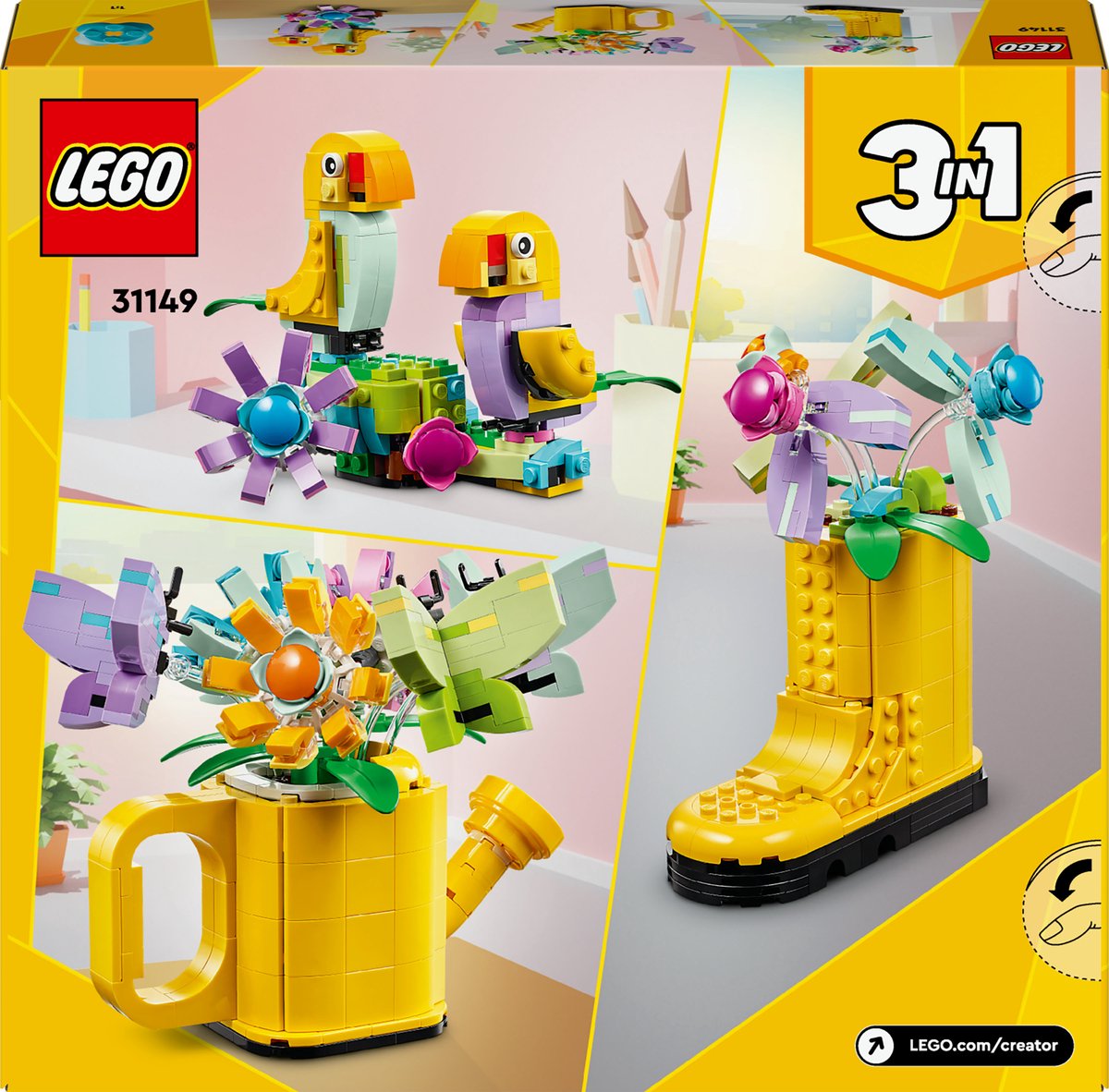 LEGO Creator 3in1 Bloemen in een Gieter - 31149