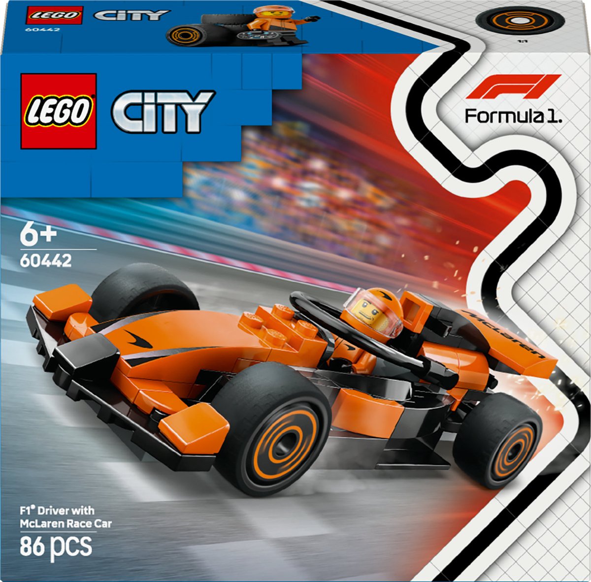 LEGO City McLaren F1 Racewagen met Piloot - 60442