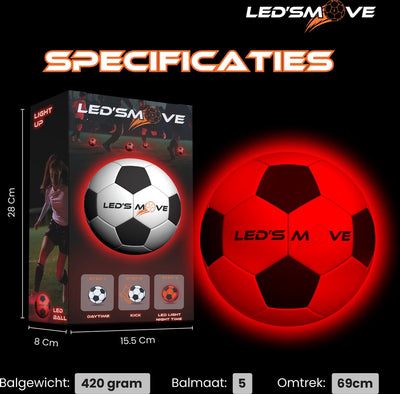 LedsMove LED Voetbal LS2 Traditioneel - Maat 5