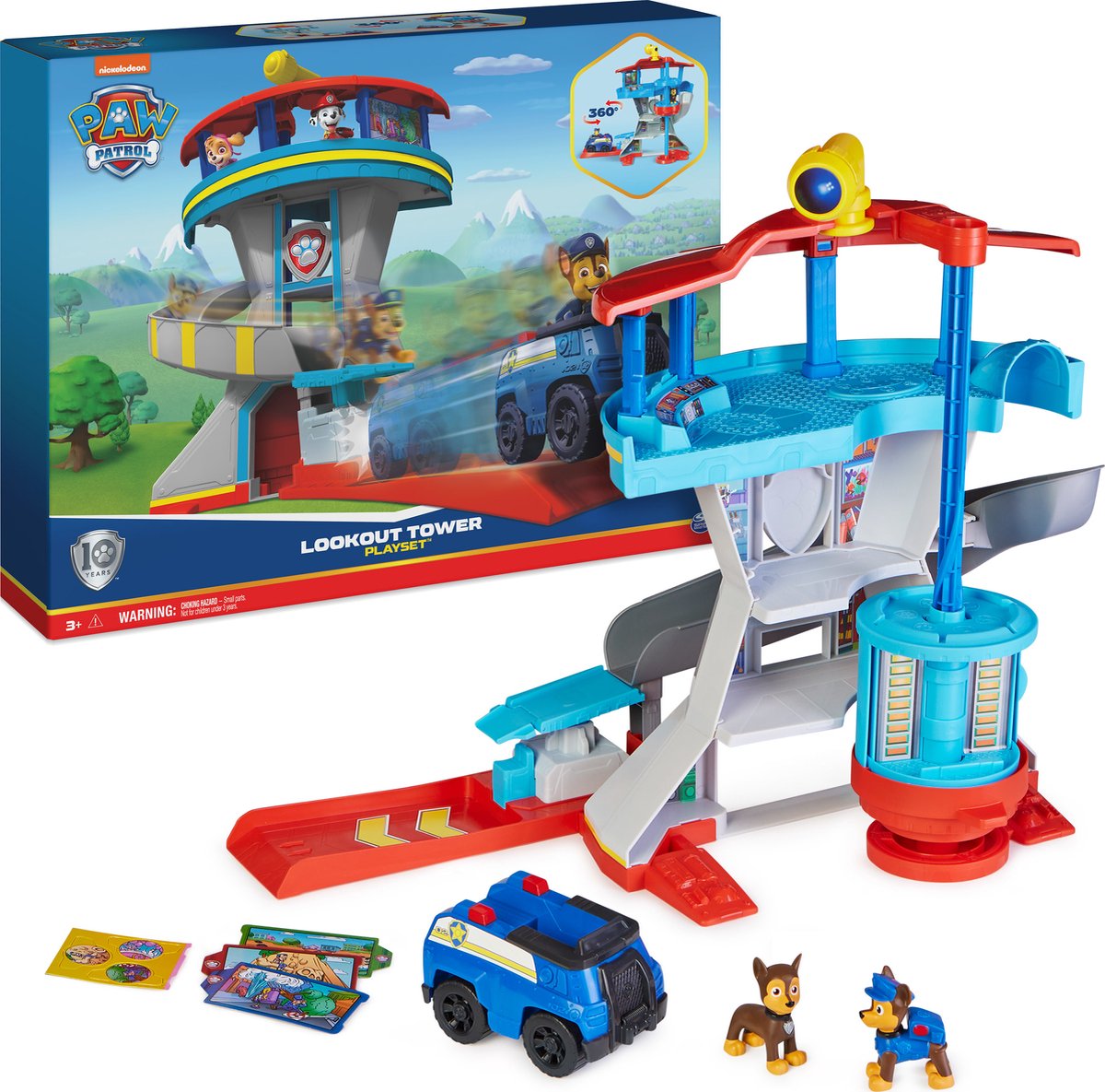 PAW Patrol Controle Toren Speelset met Chase & Voertuig