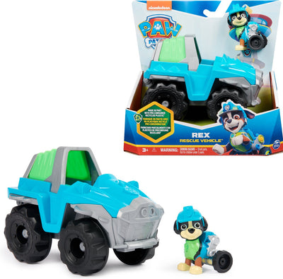 PAW Patrol Rex Voertuig en Speelfiguur - 15 cm
