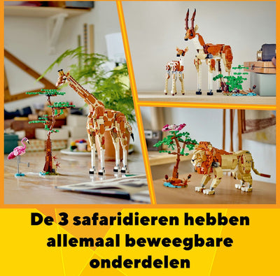 LEGO Creator Safari Dieren 3-in-1: Giraf, Leeuw & Gazellen