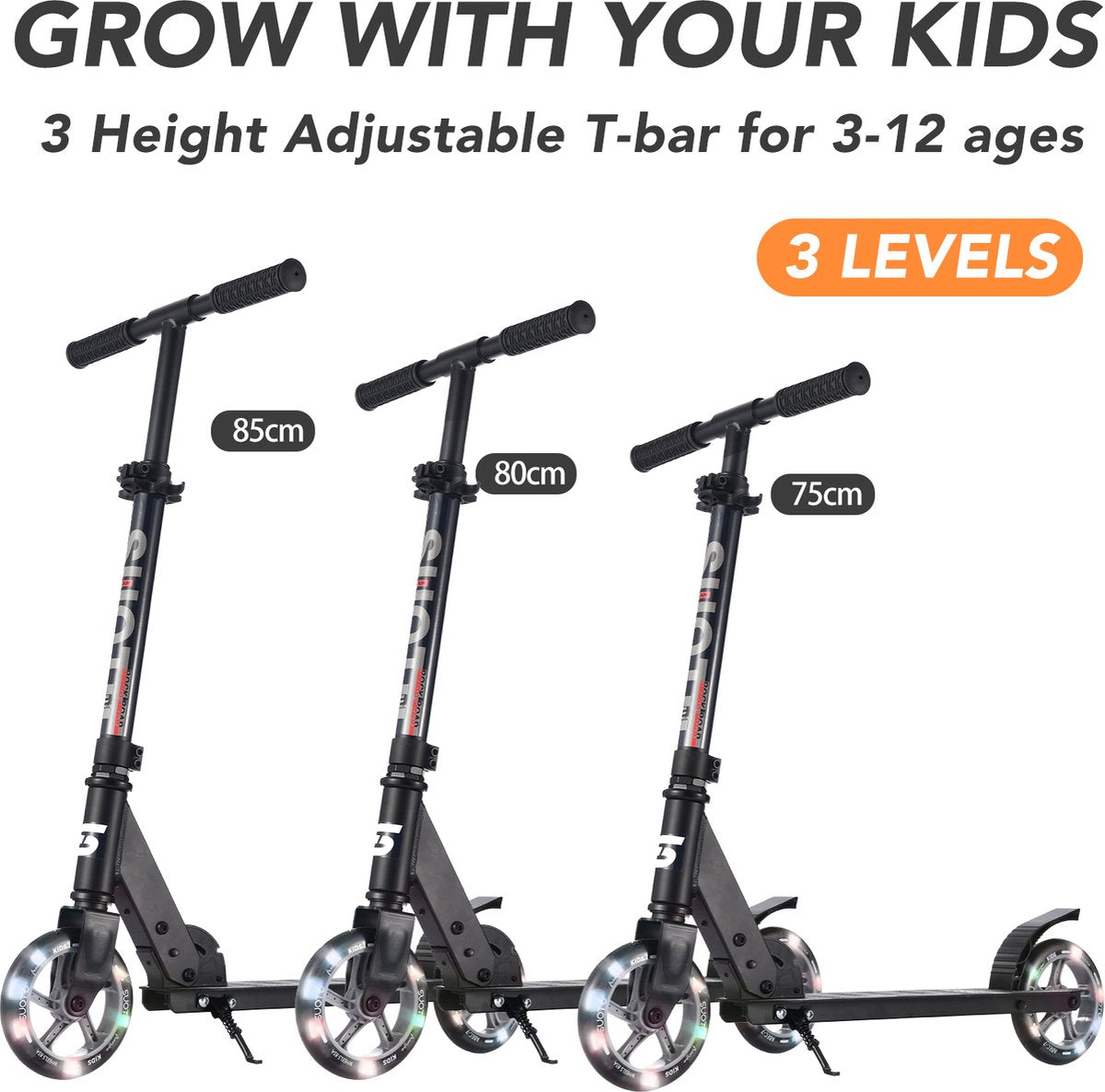 Suotu Kinderstep met LED Verlichting voor Jongens en Meisjes