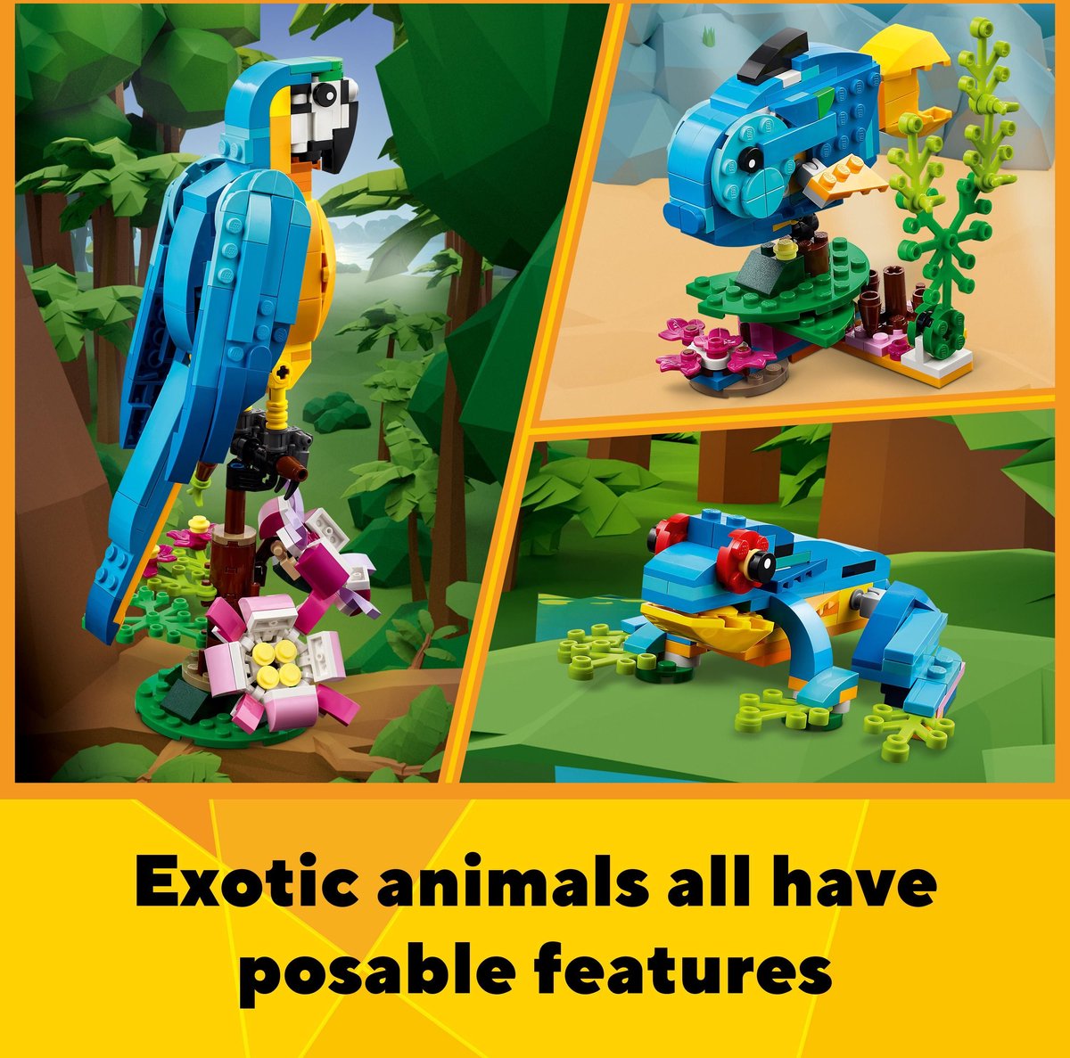 LEGO Creator 3in1 Exotische Papegaai en Meer - 31136