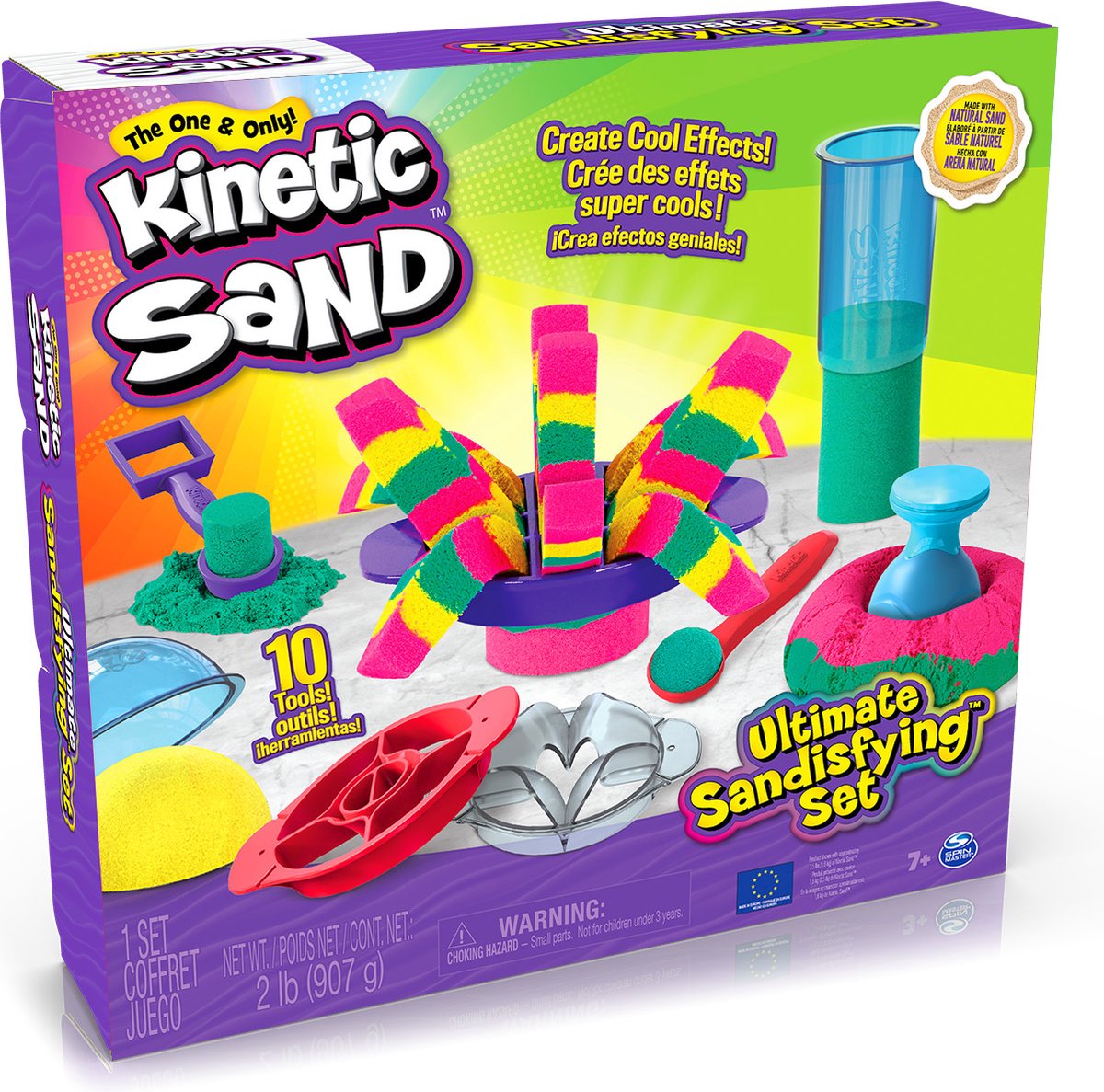 Kinetic Sand Ultieme Sandisfying Set met 907g Zand en 10 Tools