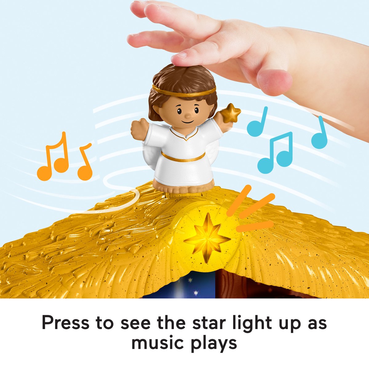 Fisher-Price Muzikale Kerststal met Licht en Geluid - 18-delig