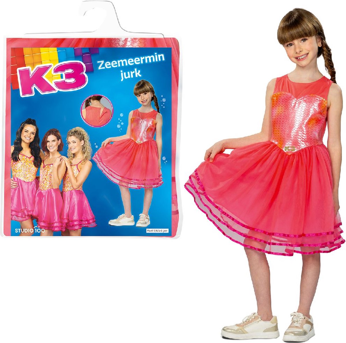 K3 Verkleedkleding Zeemeerminnenlied 6-8 Jaar