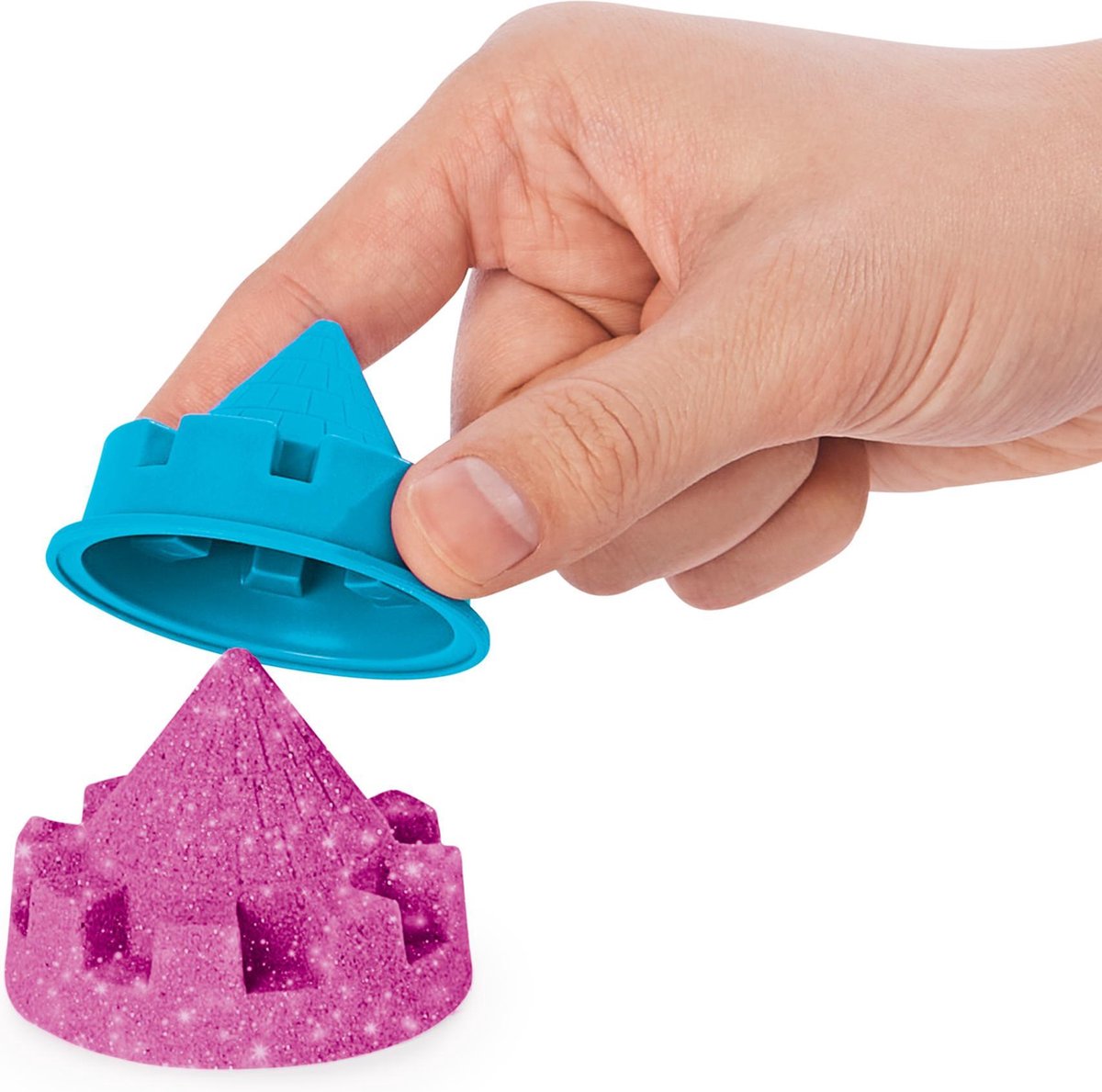 Kinetic Sand Shimmer Zandkasteel Set met Roze Glitterzand