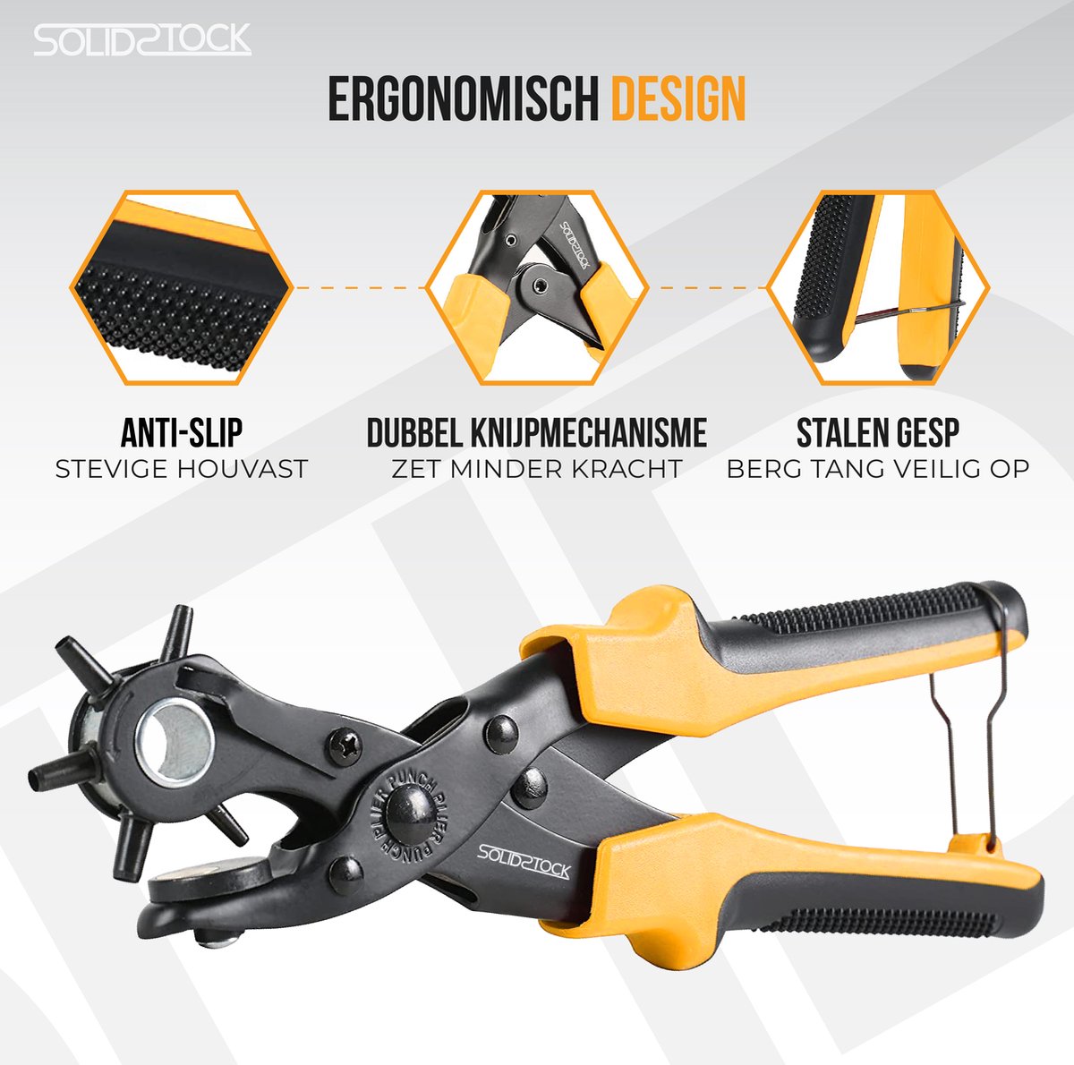 SolidStock Professionele Gaatjestang voor Riemen