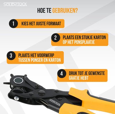 SolidStock Professionele Gaatjestang voor Riemen