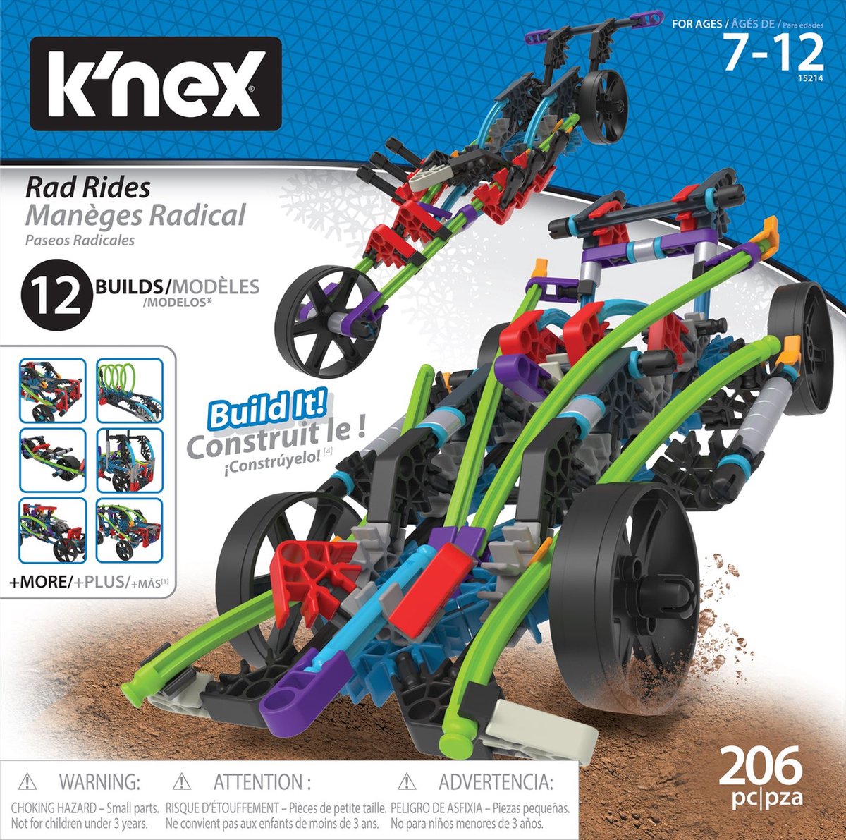 K'NEX Robuuste & Snelle Voertuigen Bouwset - 12 Modellen