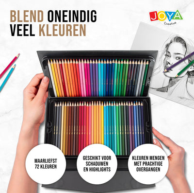 JOYA CREATIVE Luxe Kleurpotlodenset - 72 Stuks