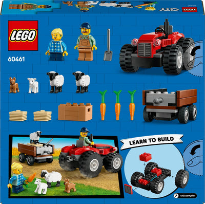 LEGO City Rode Tractor met Aanhanger en Schaap - 60461