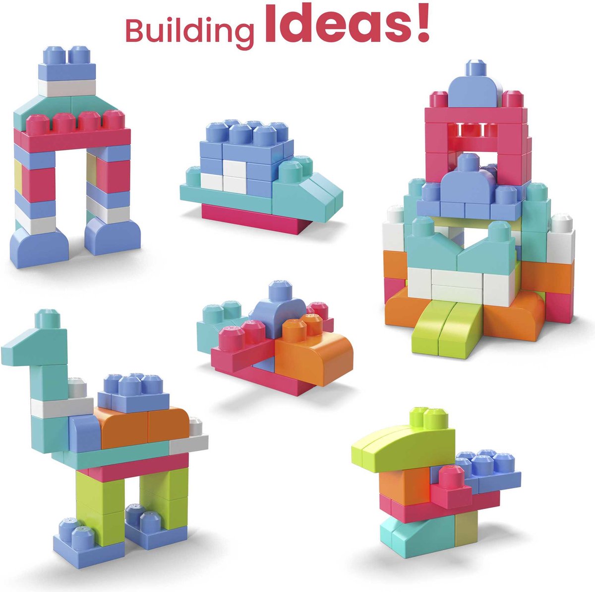 Mega Bloks Roze Bouwstenen Set - 60 Stuks