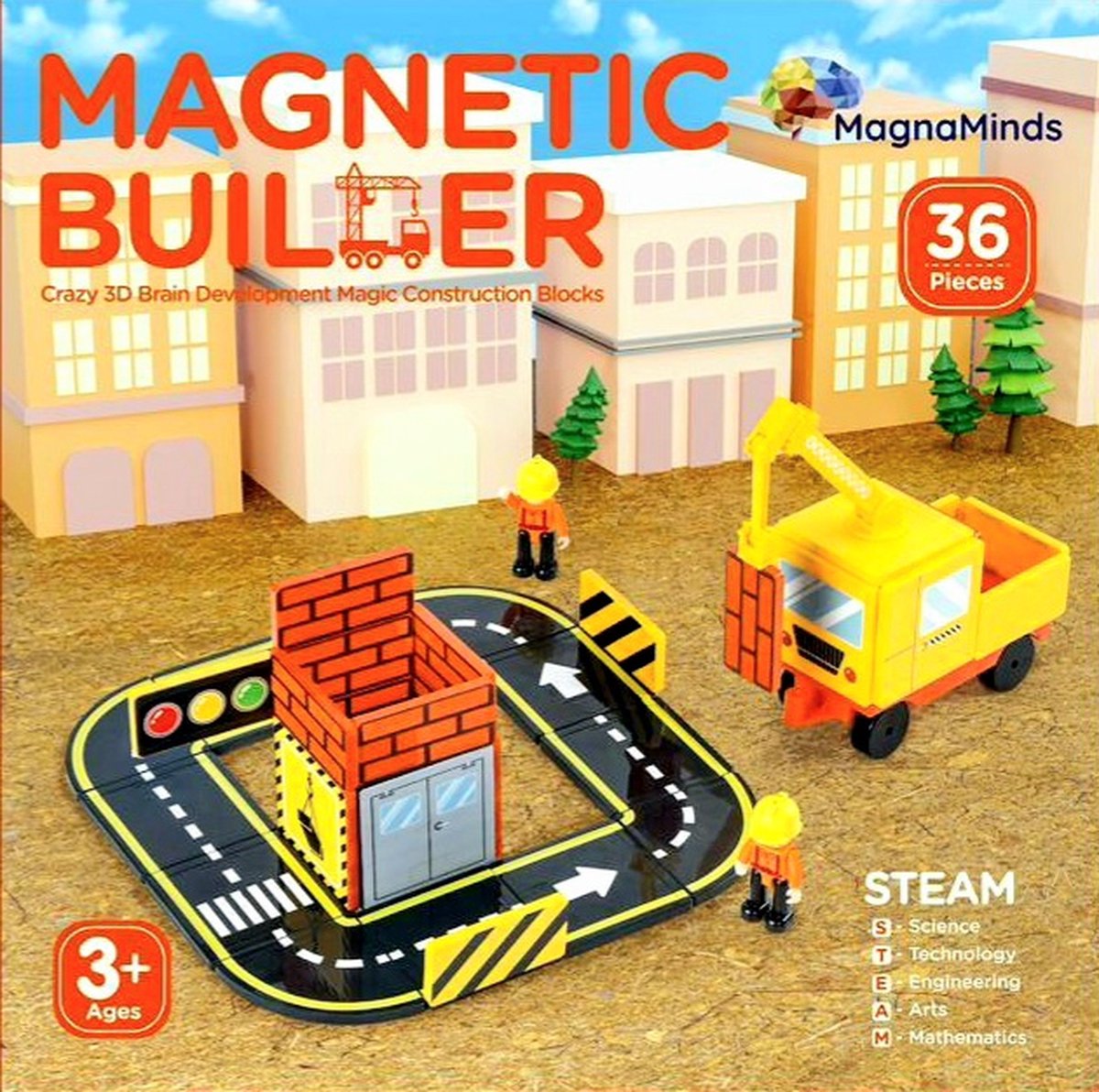 Magnaminds Magnetische Bouwblokken - 36 Stuks Montessori Speelgoed