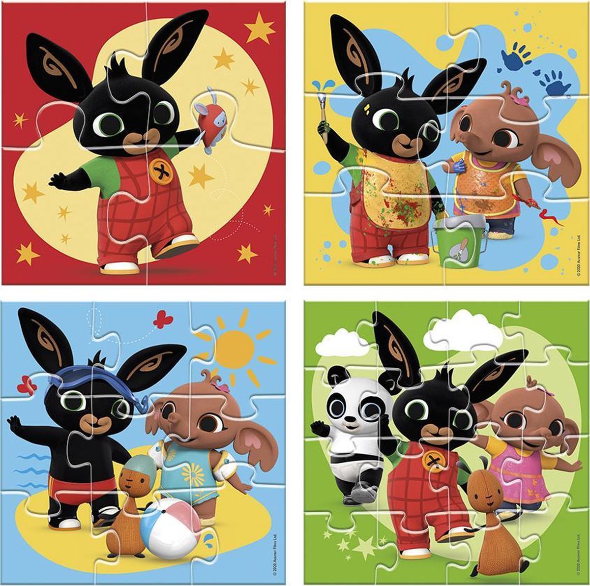 Bambolino Bing 4-in-1 Kinderpuzzelset - 4x6x9x16 Stuks