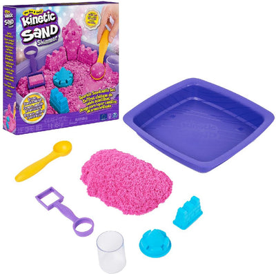 Kinetic Sand Shimmer Zandkasteel Set met Roze Glitterzand