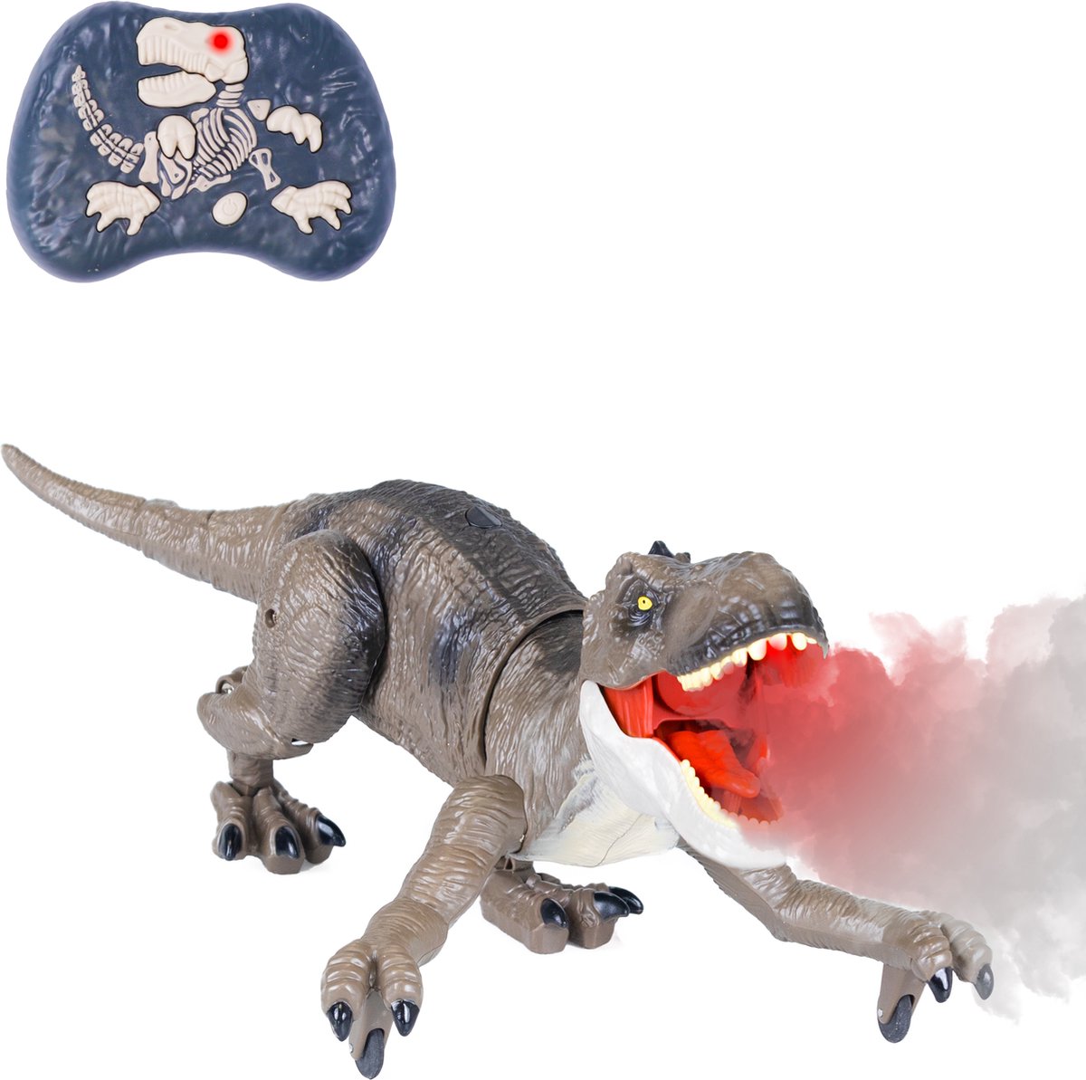Silvergear RC Dino T-Rex Auto met Rook, Licht en Geluid