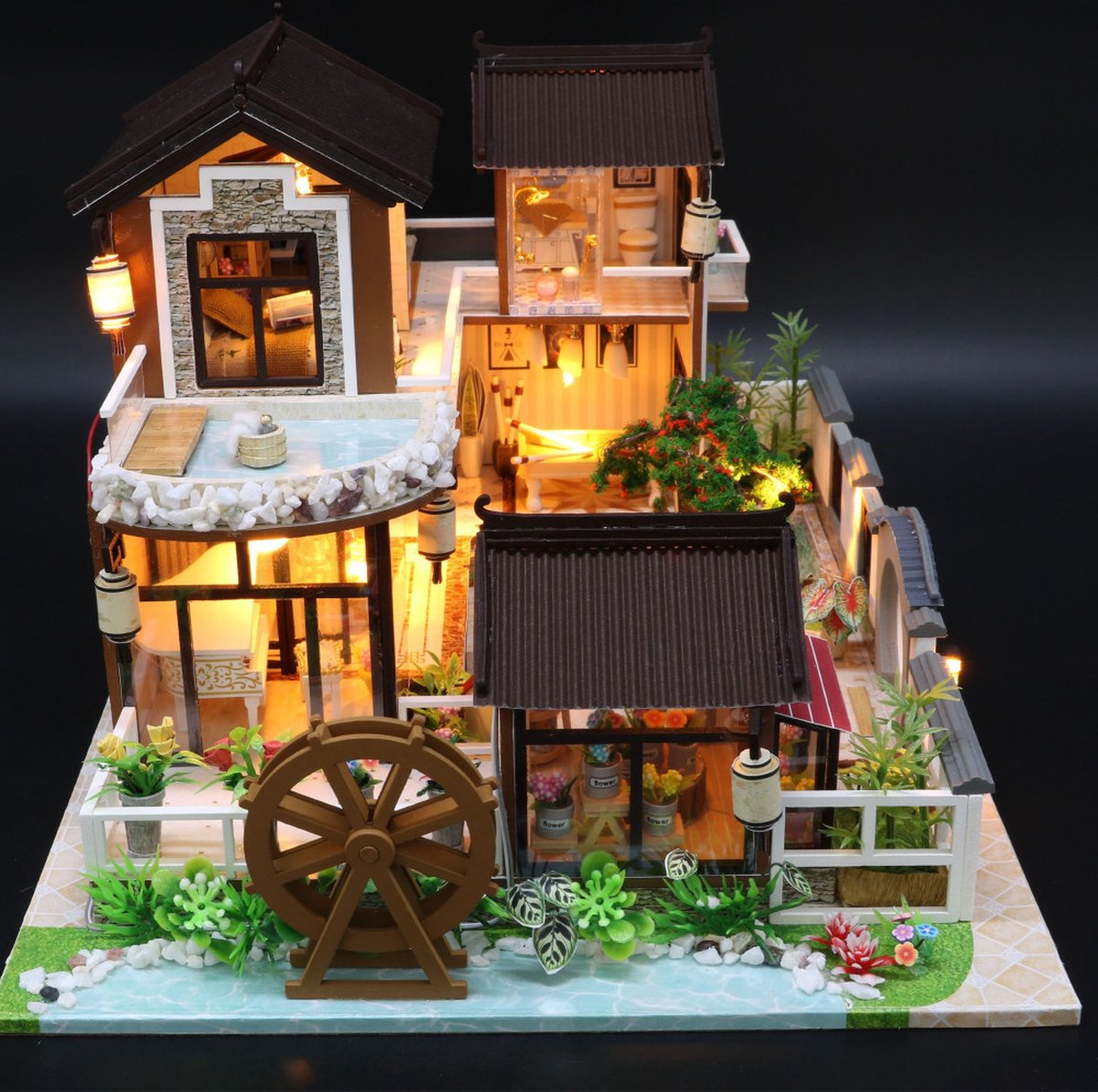 Crafts&Co Miniatuur Poppenhuis Kit - Nostalgic Village