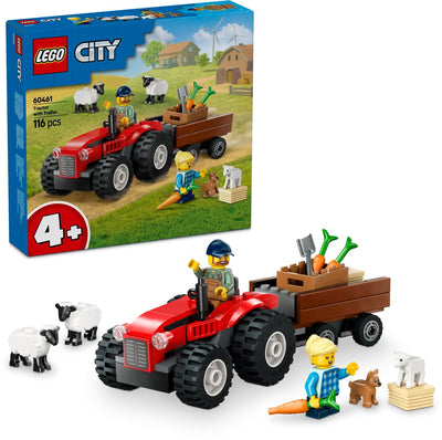 LEGO City Rode Tractor met Aanhanger en Schaap - 60461