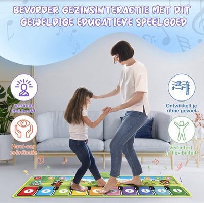 KosmoKids® Muzikaal Diertapijt voor Kinderen - Dans & Piano