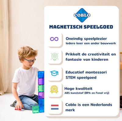 COBLO Classic Magnetisch Speelgoed 35-delig met Opbergzak