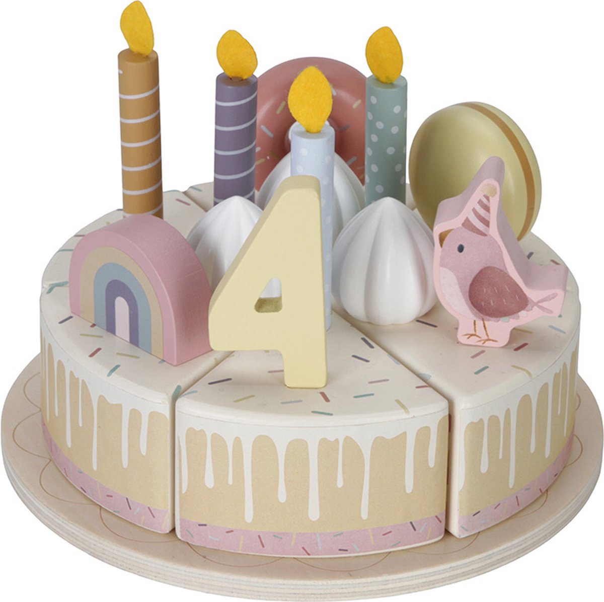 Little Dutch Houten Verjaardagstaart Roze FSC