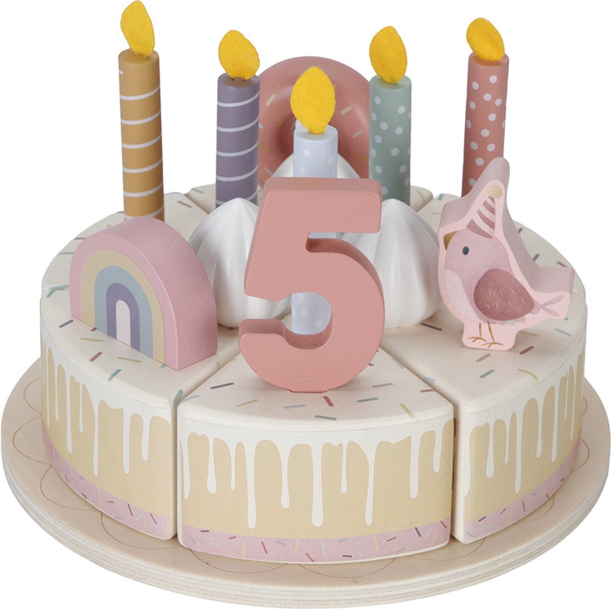 Little Dutch Houten Verjaardagstaart Roze FSC