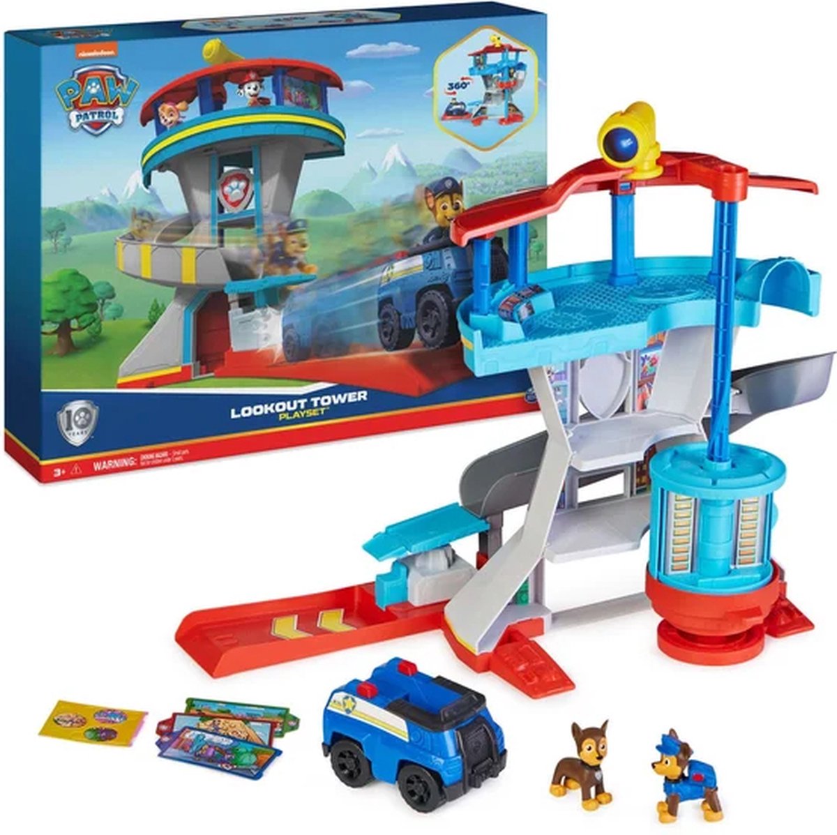 PAW Patrol Controle Toren Speelset met Chase & Voertuig