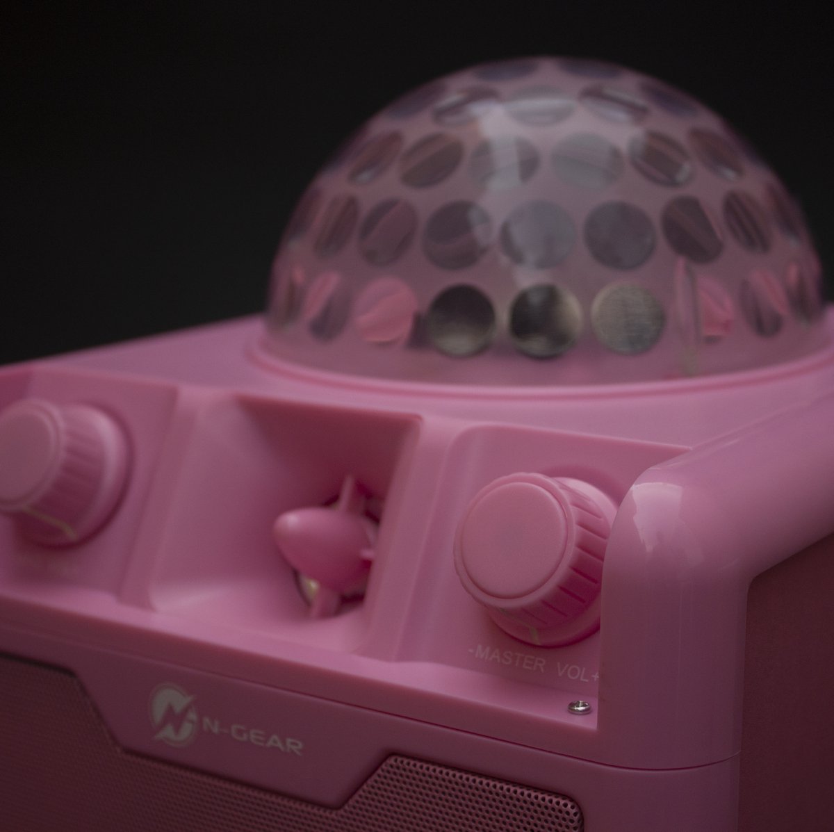 N-GEAR Disco Block 410 Karaoke Set met 2 Microfoons - Roze