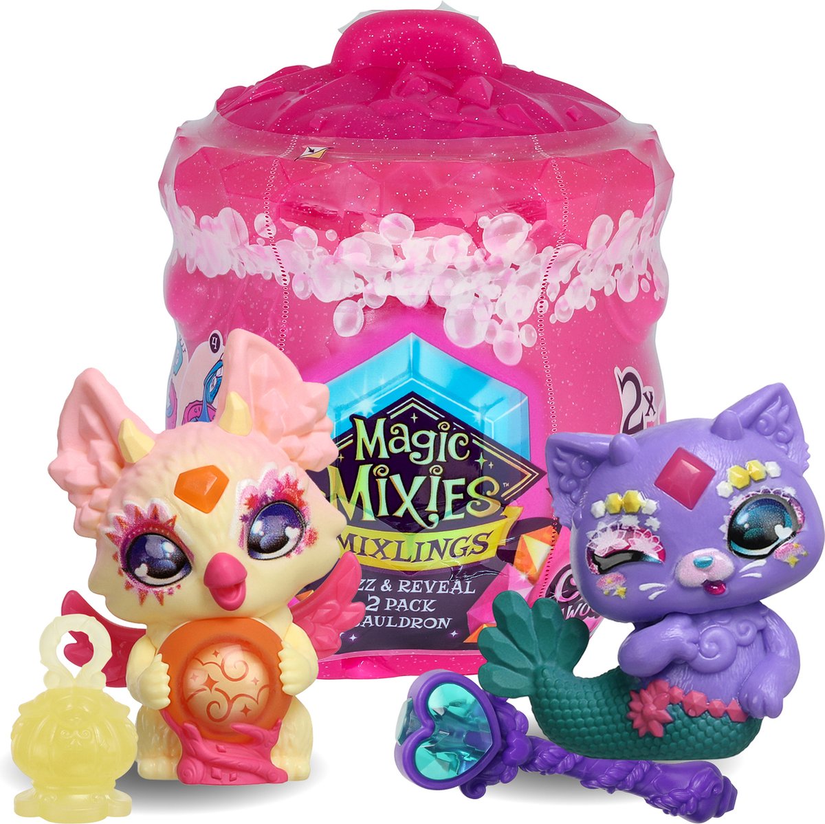 Magic Mixies Mixlings Fizz & Ontdek Ketel 'Crystal Woods' 2-pack