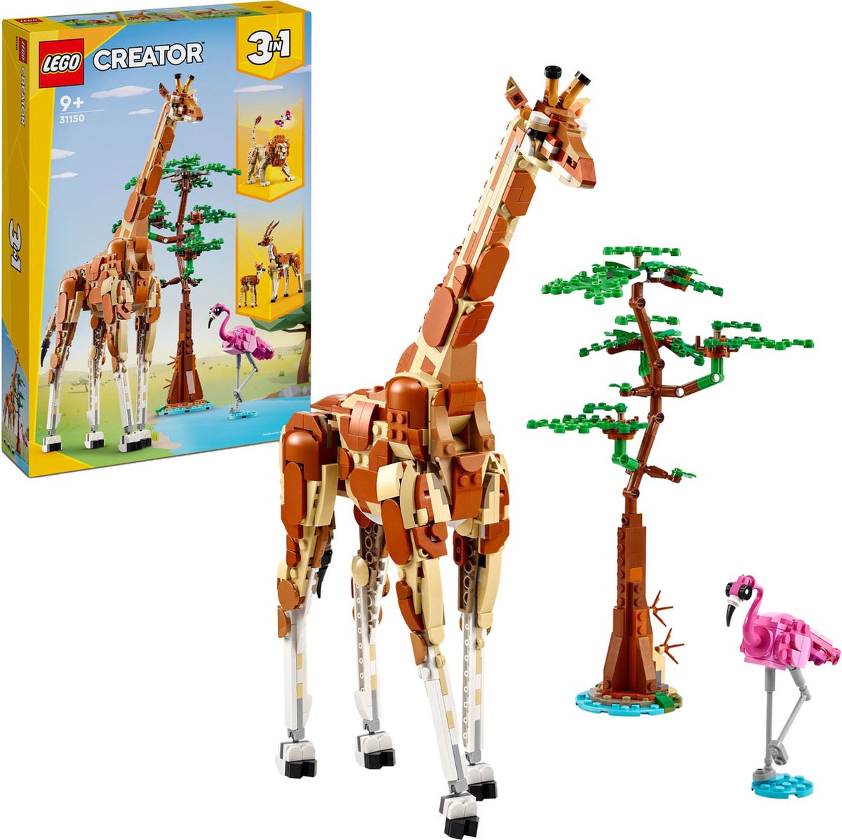 LEGO Creator Safari Dieren 3-in-1: Giraf, Leeuw & Gazellen