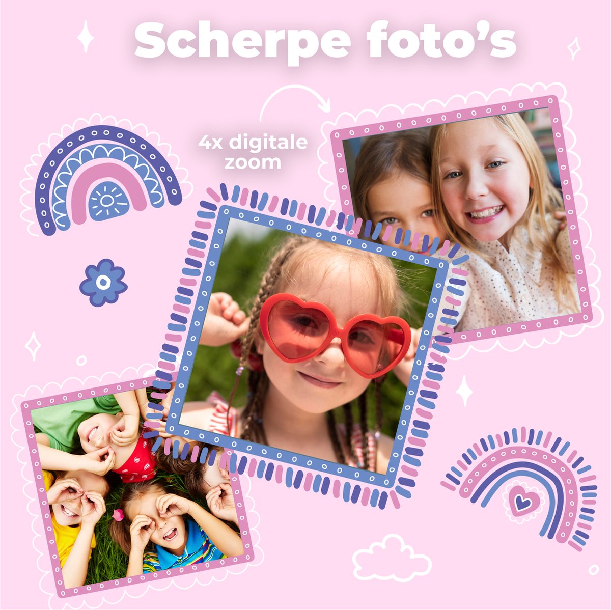 Denver Kinder Selfiecamera 2-in-1 40MP Full HD - KCA1340 - Roze