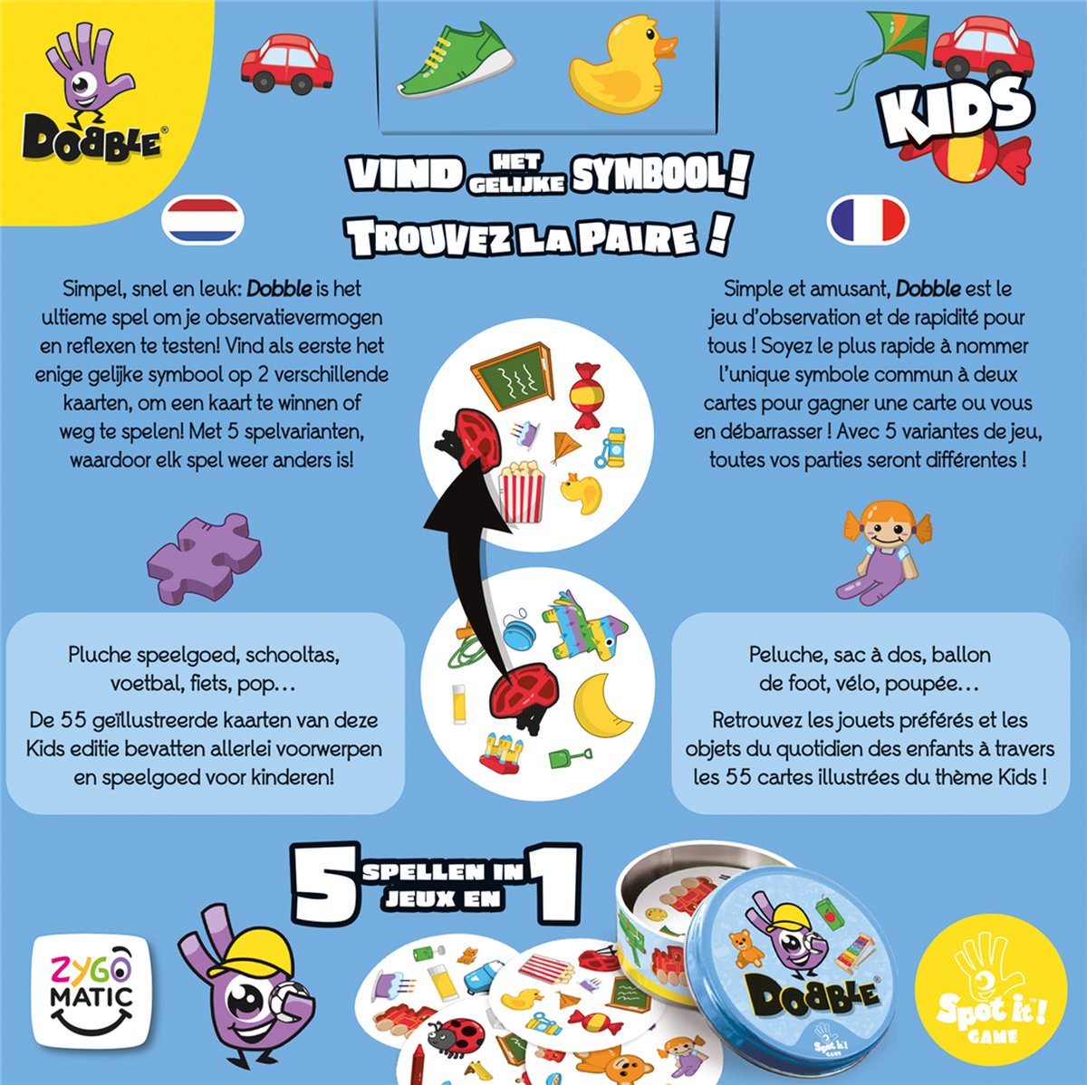 Zygomatic Dobble Kids Kaartspel voor Kinderen